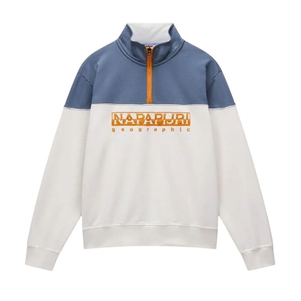 Napapijri Mens Saturnia Colour Block Sweatshirt / White